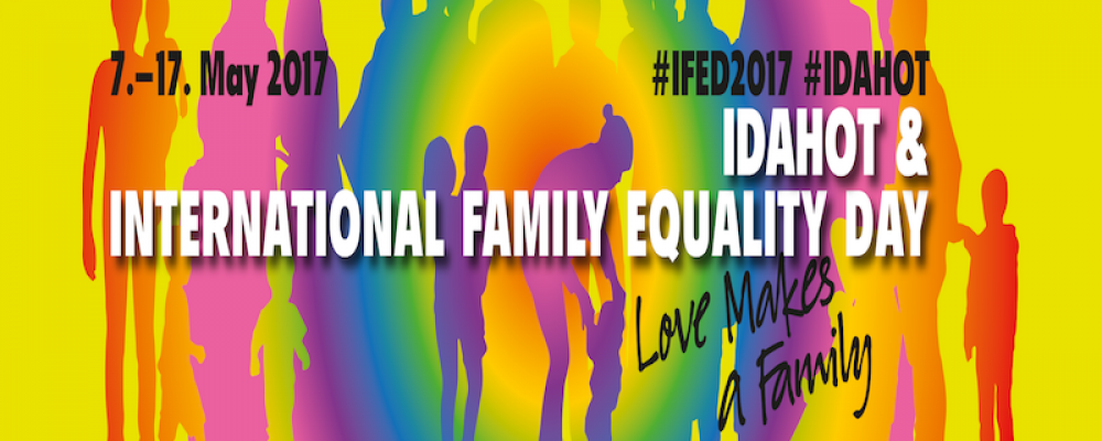 17 de mayo: Día Internacional Contra la Homofobia, Bifobia, Transfobia y de la Igualdad Familiar
