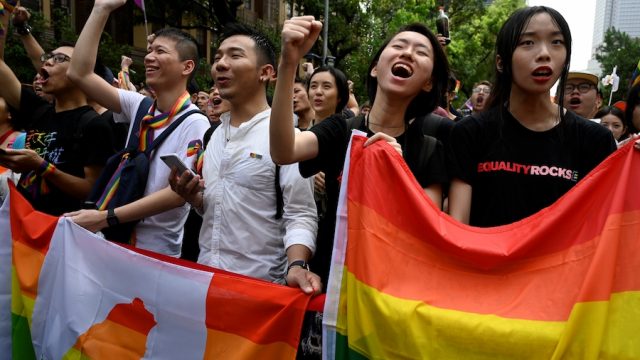 Taiwán registró los primeros casamientos homosexuales en un día histórico para Asia